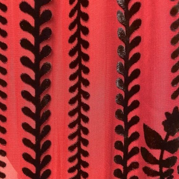 NWT - Max Studio Red Floral Velvet Shift Dress - Picture 4 of 8